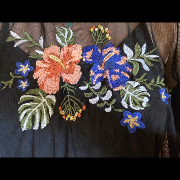 Xhilaration Sheer Embroidered Blouse - Picture 5 of 5